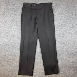 VTG Ralph Lauren Pants Mens 34x32 Black 100% Wool Flat Front Chino 90s